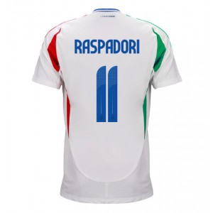 Fotbalové Dres Itálie Giacomo Raspadori #11 Venkovní Oblečení ME 2024 Krátký Rukáv